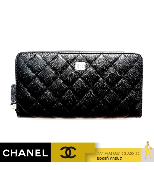 กระเป๋าสตางค์ CHANEL ZIPPY WALLET BLACK CAVIAR SHW