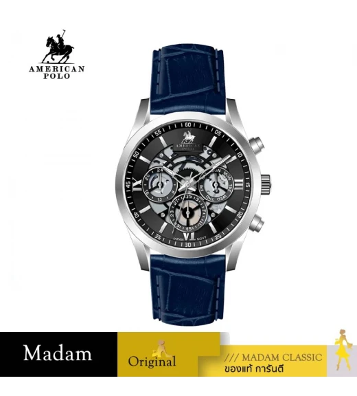 นาฬิกา AMERICAN POLO APSSBK112G AMERICAN 112G 43 MM.,NAVY BLUE / BLACK นาฬิกา AMERICAN POLO APSSBK112G AMERICAN 112G 43 MM.,NAVY BLUE / BLACK