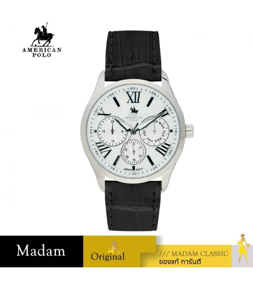 นาฬิกา AMERICAN POLO APSSWBK108G AMERICAN 108G 42 MM.,BLACK / WHITE นาฬิกา AMERICAN POLO APSSWBK108G AMERICAN 108G 42 MM.,BLACK / WHITE