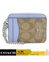 กระเป๋าใส่บัตร COACH C0058 ZIP CARD CASE IN SIGNATURE CANVAS (SVTV2)