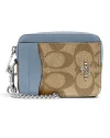 กระเป๋าใส่บัตร COACH C0058 ZIP CARD CASE IN SIGNATURE CANVAS (SVTV2)