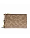 กระเป๋าคล้องมือ COACH C0847 ZIP CHAIN CARD CASE IN SIGNATURE CANVAS (B4NQ4)