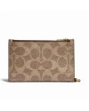 กระเป๋าคล้องมือ COACH C0847 ZIP CHAIN CARD CASE IN SIGNATURE CANVAS (B4NQ4)