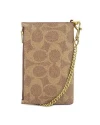 กระเป๋าคล้องมือ COACH C0847 ZIP CHAIN CARD CASE IN SIGNATURE CANVAS (B4NQ4)