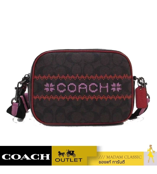 กระเป๋าสะพายข้าง COACH C1541 DEMPSEY CAMERA BAG IN SIGNATURE CANVAS WITH FAIR ISLE GRAPHIC (QBS64)