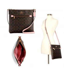 กระเป๋าสะพายข้าง COACH C1554 ROWAN FILE BAG IN SIGNATURE CANVAS (IMTL9)