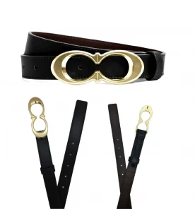 COACH C1725 SIGNATURE BUCKLE BELT, 25MM (IMBLKL)
