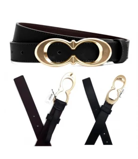 COACH C1725 SIGNATURE BUCKLE BELT, 25MM (IMBLKM)