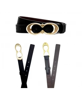 COACH C1725 SIGNATURE BUCKLE BELT, 25MM (IMBLKS)