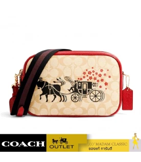 กระเป๋าสะพายข้าง COACH C2180 LUNAR NEW YEAR JES CROSSBODY IN SIGNATURE CANVAS WITH OX AND CARRIAGE (IMOT4)