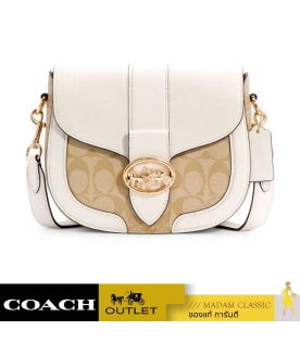 COACH C2806 GEORGIE SADDLE BAG IN SIGNATURE CANVAS (IMDQC)