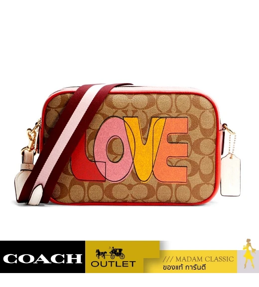 กระเป๋าสะพายข้าง COACH C2808 JES CROSSBODY IN SIGNATURE CANVAS WITH LOVE PRINT (IMLOT)