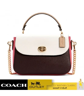 กระเป๋าสะพายข้าง COACH MARLIE TOP HANDLE SATCHEL IN COLORBLOCK (IMCAH)