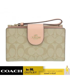 กระเป๋าสตางค์คล้องมือ COACH C2874 TECH PHONE WALLET IN COLORBLOCK SIGNATURE CANVAS (IMTYF)