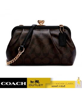 กระเป๋าสะพายข้าง  COACH C2876 NORA KISSLOCK CROSSBODY IN SIGNATURE CANVASL (IMAA8)