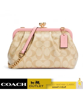 กระเป๋าสะพายข้าง  COACH C2876 NORA KISSLOCK CROSSBODY IN SIGNATURE CANVASL (IMSDJ) 