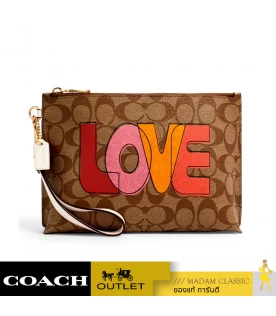 COACH C2890 ROWAN POUCH IN SIGNATURE CANVAS WITH LOVE PRINT (IMLOT)