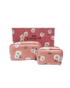 กระเป๋า COACH C3062 BOXED SMALL AND MINI BOXY COSMETIC CASE SET WITH DAISY PRINT (SVSEQ)