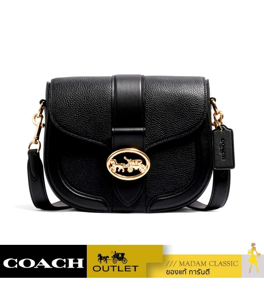 กระเป๋าสะพายข้าง COACH C3241 GEORGIE SADDLE BAG (IMBLK)