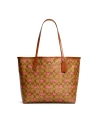 กระเป๋าสะพายไหล่ COACH C3247 CITY TOTE IN SIGNATURE CANVAS WITH LIPS PRINT (IMSIU)