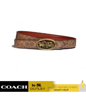 เข็มขัด COACH C3271 HORSE AND CARRIAGE MEDALLION BUCKLE REVERSIBLE BELT, 20mm (B4SGUXS)