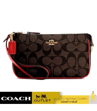 กระเป๋าสตางค์คล้องมือ COACH C3308 NOLITA 19 IN SIGNATURE CANVAS (IMRVQ)