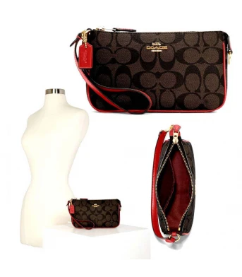 กระเป๋าสตางค์คล้องมือ COACH C3308 NOLITA 19 IN SIGNATURE CANVAS (IMRVQ)