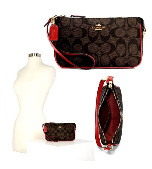 กระเป๋าสตางค์คล้องมือ COACH C3308 NOLITA 19 IN SIGNATURE CANVAS (IMRVQ)