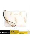 กระเป๋าคล้องมือ COACH C3338 CORNER ZIP WRISTLET WITH LIPSTICK PRINT (IMCAH)