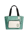 กระเป๋าสะพาย COACH C3656 COURT TOTE IN COLORBLOCK SIGNATURE NYLON (SVPVW)