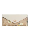 กระเป๋าสตางค์ COACH C3721 SLIM ENVELOPE WALLET IN SIGNATURE CANVAS WITH DAISY PRINT (IMOTV)