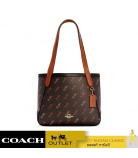 กระเป๋าสะพายไหล่ COACH C4060 HORSE AND CARRIAGE TOTE 27 WITH HORSE AND CARRIAGE DOT PRINT (IMBLK) 