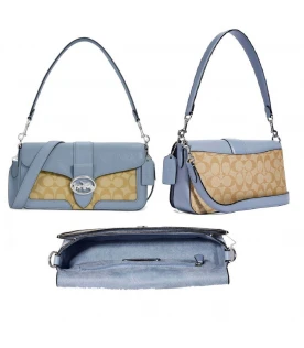 กระเป๋าสะพายข้าง COACH C4067 GEORGIE SHOULDER BAG IN SIGNATURE CANVAS (SVTVS)