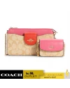 กระเป๋าสะพายข้าง COACH C4215 POPPY CROSSBODY IN COLORBLOCK SIGNATURE CANVAS (IMSQ0)