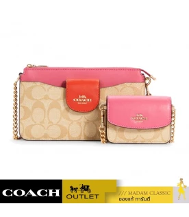 กระเป๋าสะพายข้าง COACH C4215 POPPY CROSSBODY IN COLORBLOCK SIGNATURE CANVAS (IMSQ0)