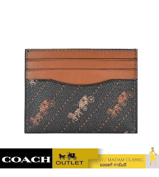 กระเป๋าใส่การ์ด COACH C4287 SLIM ID CARD CASE WITH HORSE AND CARRIAGE DOT PRINT (QBM2)