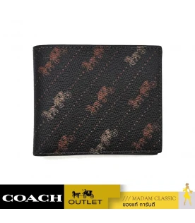 กระเป๋าสตางค์ COACH C4332 ID BILLFOLD WALLET WITH HORSE AND CARRIAGE DOT PRINT (QBM2)