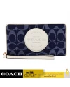 กระเป๋าสตางค์คล้องมือ COACH C4581DEMPSEY LARGE PHONE WALLET IN SIGNATURE DENIM WITH COACH PATCH (IMDEI)