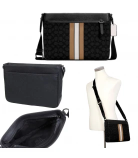 COACH C5291 THOMPSON CROSSBODY IN SIGNATURE JACQUARD WITH VARSITY STRIPE (QBT14)