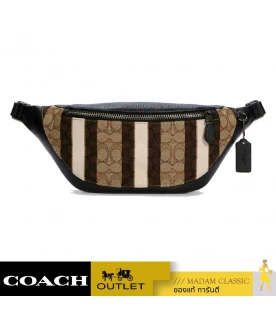 กระเป๋าคาดอก COACH C5292 WARREN BELT BAG IN SIGNATURE JACQUARD WITH STRIPES (QBPKC)