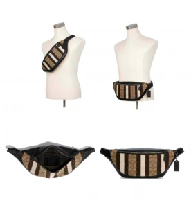 กระเป๋าคาดอก COACH C5292 WARREN BELT BAG IN SIGNATURE JACQUARD WITH STRIPES (QBPKC)
