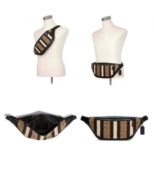 กระเป๋าคาดอก COACH C5292 WARREN BELT BAG IN SIGNATURE JACQUARD WITH STRIPES (QBPKC)