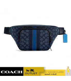 กระเป๋าคาดอก COACH C5386 THOMPSON BELT BAG IN SIGNATURE JACQUARD WITH VARSITY STRIPE (QBT0A)