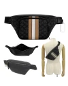 กระเป๋าคาดอก COACH C5386 THOMPSON BELT BAG IN SIGNATURE JACQUARD WITH VARSITY STRIPE (QBT14)