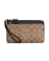 กระเป๋าคล้องมือ COACH C5576 DOUBLE ZIP WALLET IN SIGNATURE CANVAS (IMCBI)