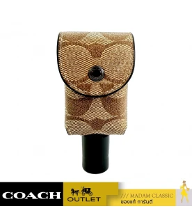 พวงกุญแจ COACH C5593 HAND SANITIZER HOLDER IN SIGNATURE CANVAS (QBKHA)