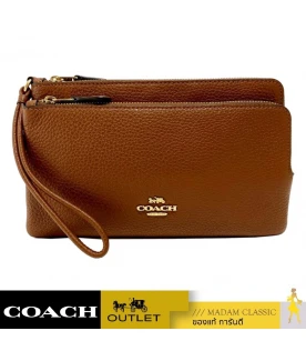 กระเป๋าสตางค์คล้องมือ COACH C5610 DOUBLE ZIP WALLET (IMR1W)