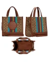 กระเป๋าสะพายข้าง COACH DEMPSEY TOTE 22 IN SIGNATURE JACQUARD WITH STRIPE AND COACH PATCH (IMT1O)