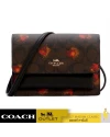 กระเป๋าสะพายข้าง COACH C6040 FOLDOVER BELT BAG IN SIGNATURE CANVAS WITH POP FLORAL PRINT (IMOSN)