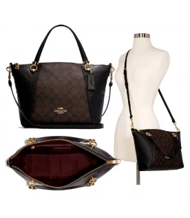 COACH C6230 KACEY SATCHEL IN SIGNATURE CANVAS (IMAA8)